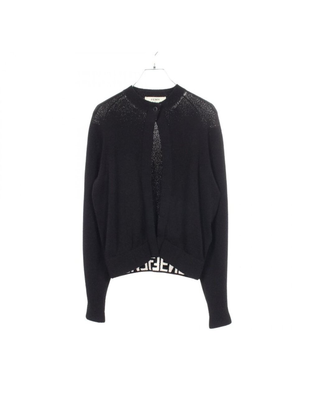 Fendi Cardigan Knit Black Rayon